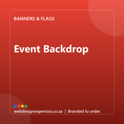 Branded Event Backdrop — custom branded banner with your logo | Web Design Experts SA