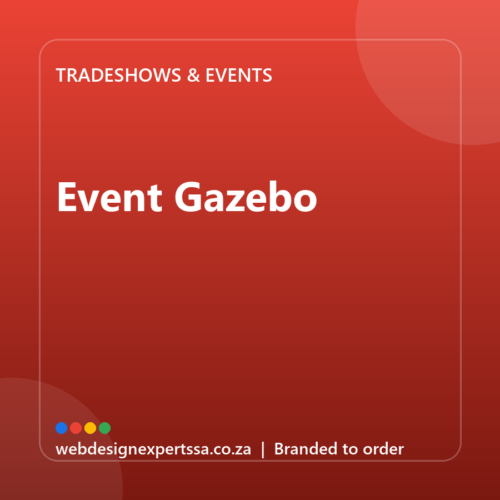 Branded Event Gazebo — custom event branding with your logo | Web Design Experts SA