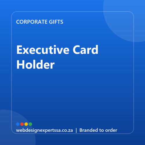 Branded Executive Card Holder — custom corporate gift with your logo | Web Design Experts SA Branded Executive Card Holder — custom corporate gift with your logo | Web Design Experts SA
