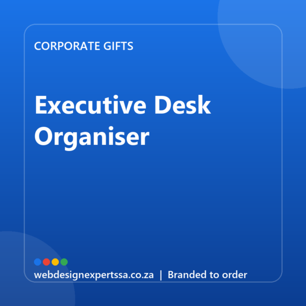Branded Executive Desk Organiser — custom corporate gift with your logo | Web Design Experts SA Branded Executive Desk Organiser — custom corporate gift with your logo | Web Design Experts SA