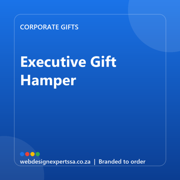 Branded Executive Gift Hamper — custom corporate gift with your logo | Web Design Experts SA Branded Executive Gift Hamper — custom corporate gift with your logo | Web Design Experts SA