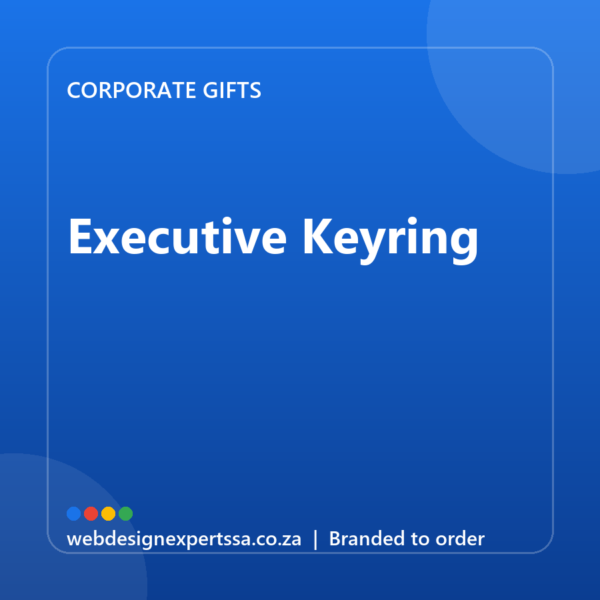 Branded Executive Keyring — custom corporate gift with your logo | Web Design Experts SA