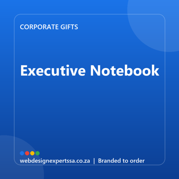 Branded Executive Notebook — custom corporate gift with your logo | Web Design Experts SA Branded Executive Notebook — custom corporate gift with your logo | Web Design Experts SA