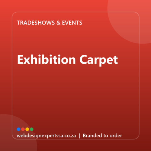 Branded Exhibition Carpet — custom event branding with your logo | Web Design Experts SA