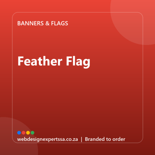Branded Feather Flag — custom branded banner with your logo | Web Design Experts SA