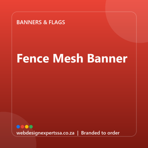 Branded Fence Mesh Banner — custom branded banner with your logo | Web Design Experts SA