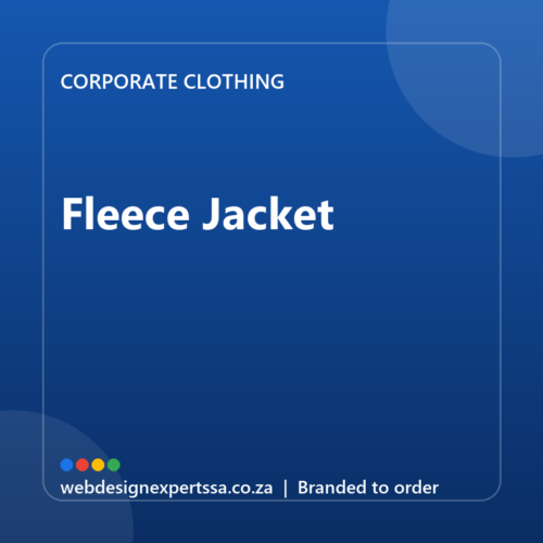 Branded Fleece Jacket — custom corporate clothing with your logo | Web Design Experts SA Branded Fleece Jacket — custom corporate clothing with your logo | Web Design Experts SA