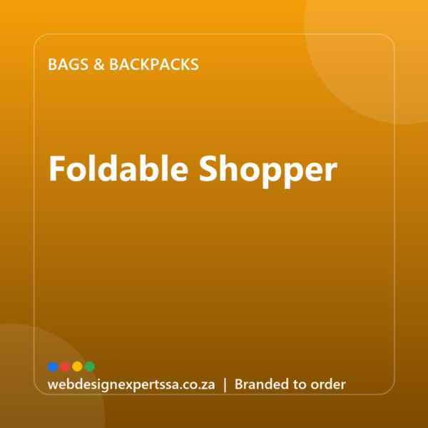 Branded Foldable Shopper — custom branded bag with your logo | Web Design Experts SA Branded Foldable Shopper — custom branded bag with your logo | Web Design Experts SA
