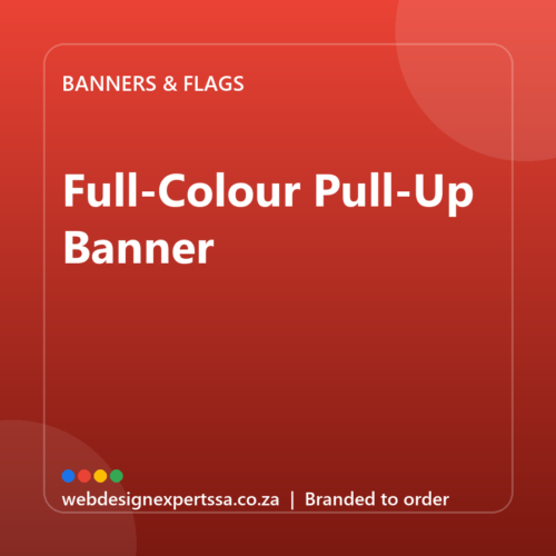 Branded Full-Colour Pull-Up Banner — custom branded banner with your logo | Web Design Experts SA