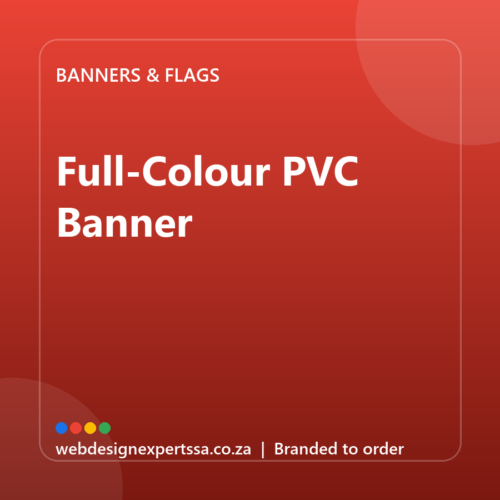 Branded Full-Colour PVC Banner — custom branded banner with your logo | Web Design Experts SA
