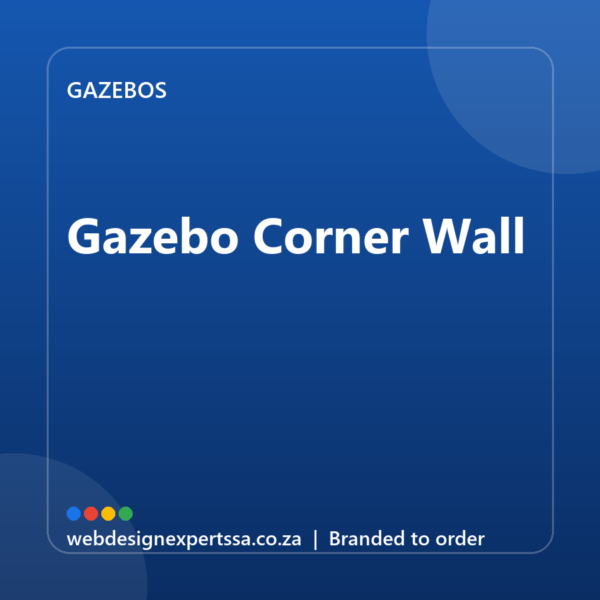 Branded Gazebo Corner Wall — custom branded gazebo with your logo | Web Design Experts SA Branded Gazebo Corner Wall — custom branded gazebo with your logo | Web Design Experts SA