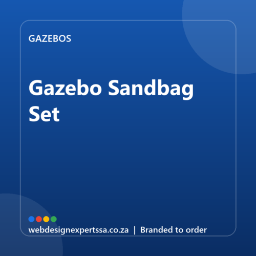 Branded Gazebo Sandbag Set — custom branded gazebo with your logo | Web Design Experts SA Branded Gazebo Sandbag Set — custom branded gazebo with your logo | Web Design Experts SA