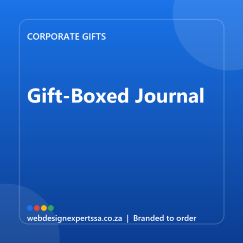 Branded Gift-Boxed Journal — custom corporate gift with your logo | Web Design Experts SA Branded Gift-Boxed Journal — custom corporate gift with your logo | Web Design Experts SA
