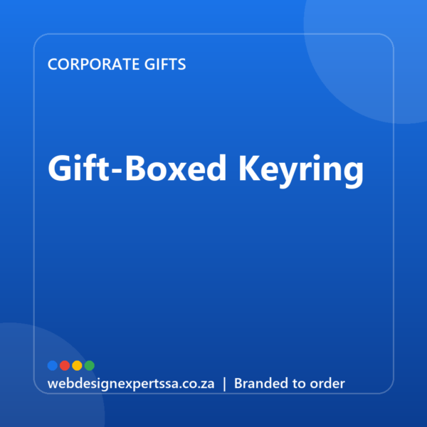Branded Gift-Boxed Keyring — custom corporate gift with your logo | Web Design Experts SA Branded Gift-Boxed Keyring — custom corporate gift with your logo | Web Design Experts SA