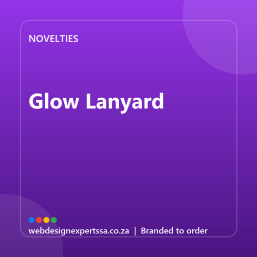 Branded Glow Lanyard — custom promotional gift with your logo | Web Design Experts SA Branded Glow Lanyard — custom promotional gift with your logo | Web Design Experts SA