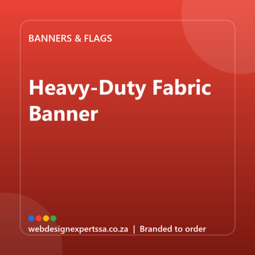 Branded Heavy-Duty Fabric Banner — custom branded banner with your logo | Web Design Experts SA