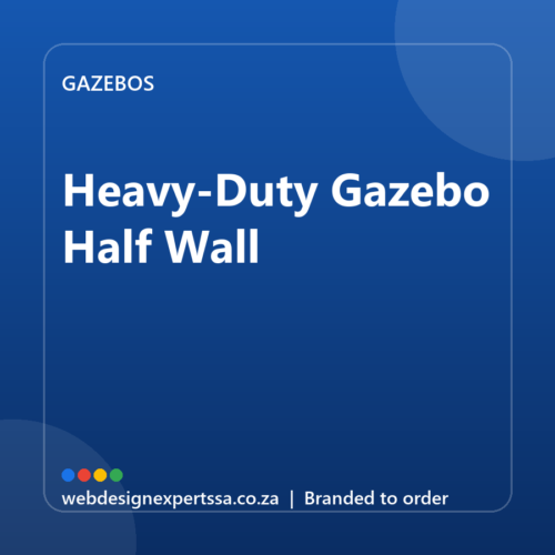 Branded Heavy-Duty Gazebo Half Wall — custom branded gazebo with your logo | Web Design Experts SA Branded Heavy-Duty Gazebo Half Wall — custom branded gazebo with your logo | Web Design Experts SA