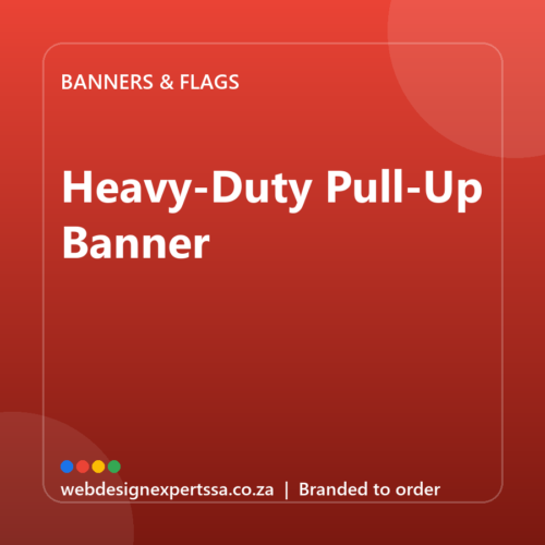 Branded Heavy-Duty Pull-Up Banner — custom branded banner with your logo | Web Design Experts SA