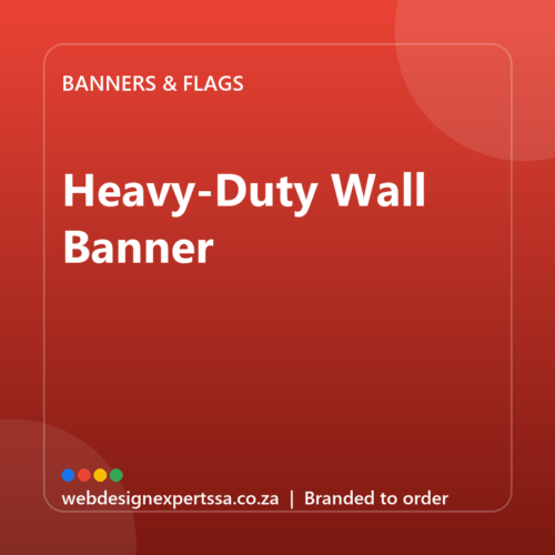 Branded Heavy-Duty Wall Banner — custom branded banner with your logo | Web Design Experts SA
