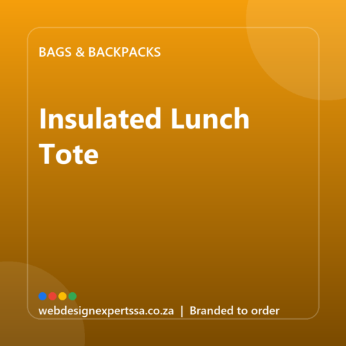 Branded Insulated Lunch Tote — custom branded bag with your logo | Web Design Experts SA Branded Insulated Lunch Tote — custom branded bag with your logo | Web Design Experts SA