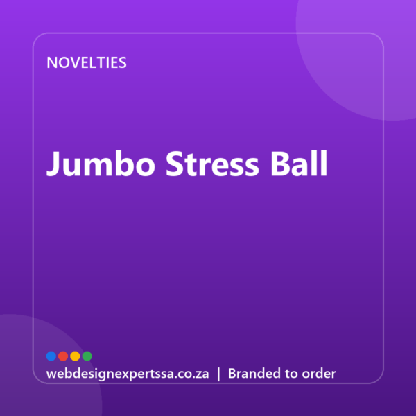 Branded Jumbo Stress Ball — custom promotional gift with your logo | Web Design Experts SA Branded Jumbo Stress Ball — custom promotional gift with your logo | Web Design Experts SA