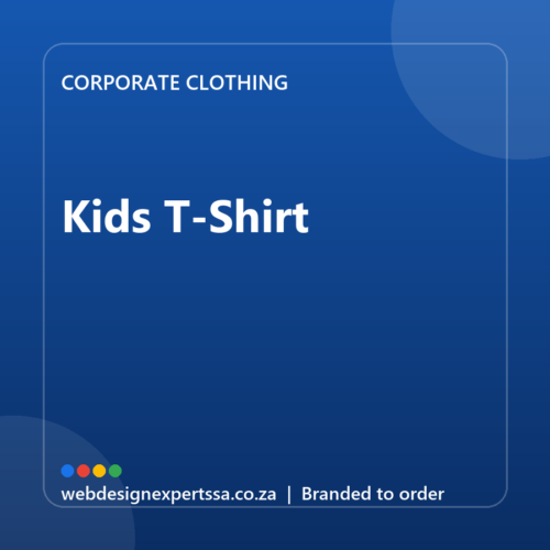 Branded Kids T-Shirt — custom corporate clothing with your logo | Web Design Experts SA Branded Kids T-Shirt — custom corporate clothing with your logo | Web Design Experts SA