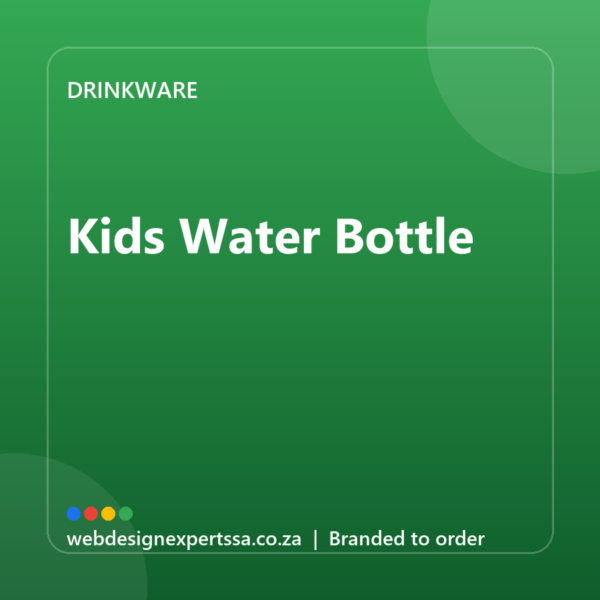Branded Kids Water Bottle — custom branded drinkware with your logo | Web Design Experts SA Branded Kids Water Bottle — custom branded drinkware with your logo | Web Design Experts SA