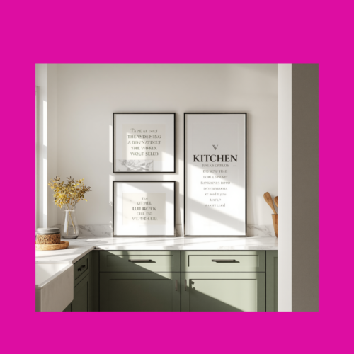 Kitchen Quotes Wall Art Set of 6 Printable Prints | Farmhouse Kitchen Decor | Eat Well Gather Coffee Sign | 8x10 11x14 16x20 18x24 A-Sizes