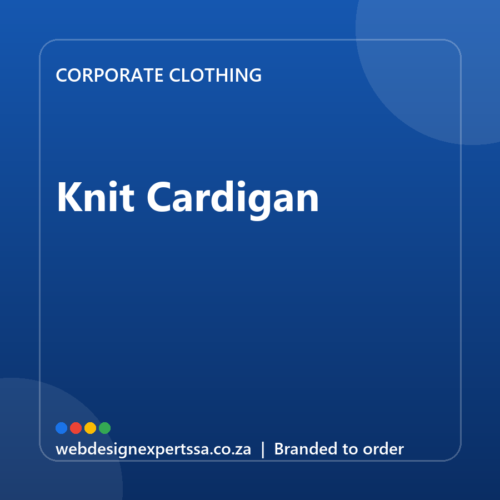 Branded Knit Cardigan — custom corporate clothing with your logo | Web Design Experts SA Branded Knit Cardigan — custom corporate clothing with your logo | Web Design Experts SA