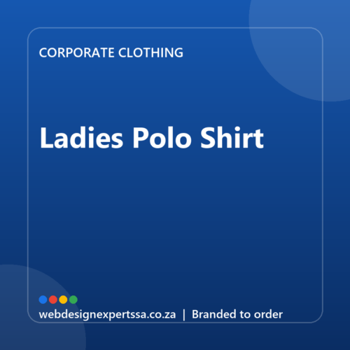 Branded Ladies Polo Shirt — custom corporate clothing with your logo | Web Design Experts SA Branded Ladies Polo Shirt — custom corporate clothing with your logo | Web Design Experts SA