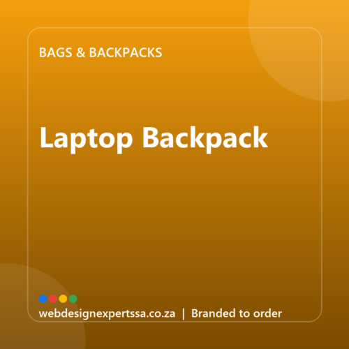 Branded Laptop Backpack — custom branded bag with your logo | Web Design Experts SA Branded Laptop Backpack — custom branded bag with your logo | Web Design Experts SA