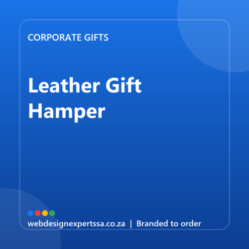 Branded Leather Gift Hamper — custom corporate gift with your logo | Web Design Experts SA Branded Leather Gift Hamper — custom corporate gift with your logo | Web Design Experts SA