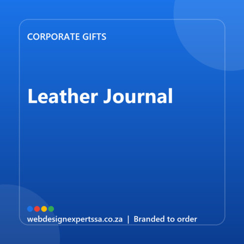 Branded Leather Journal — custom corporate gift with your logo | Web Design Experts SA Branded Leather Journal — custom corporate gift with your logo | Web Design Experts SA