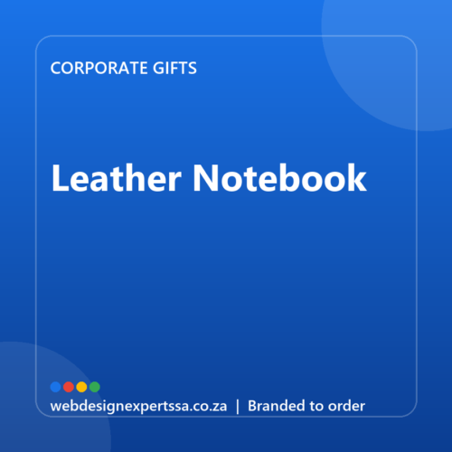 Branded Leather Notebook — custom corporate gift with your logo | Web Design Experts SA Branded Leather Notebook — custom corporate gift with your logo | Web Design Experts SA