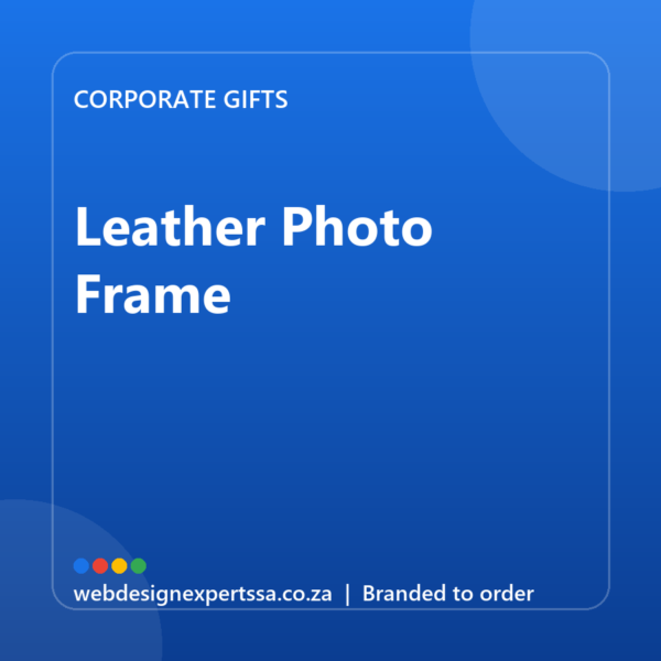 Branded Leather Photo Frame — custom corporate gift with your logo | Web Design Experts SA Branded Leather Photo Frame — custom corporate gift with your logo | Web Design Experts SA