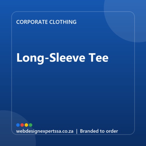 Branded Long-Sleeve Tee — custom corporate clothing with your logo | Web Design Experts SA Branded Long-Sleeve Tee — custom corporate clothing with your logo | Web Design Experts SA