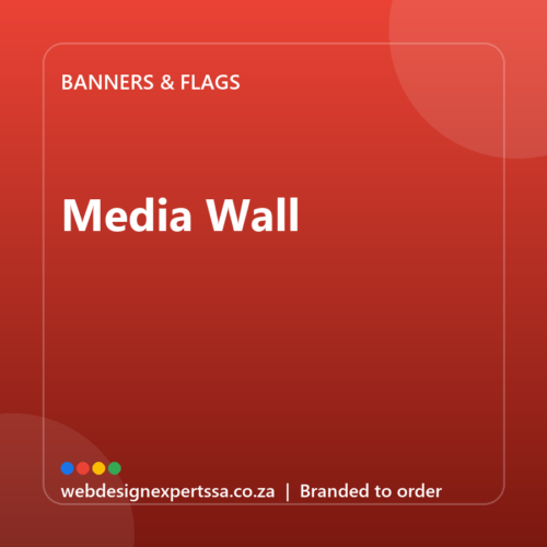 Branded Media Wall — custom branded banner with your logo | Web Design Experts SA