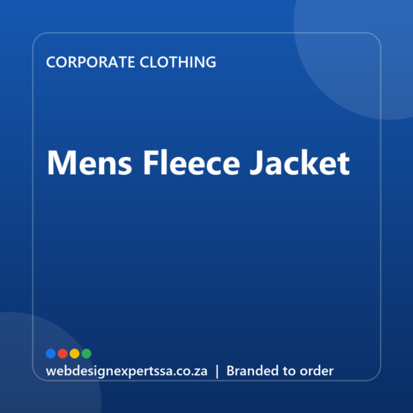 Branded Mens Fleece Jacket — custom corporate clothing with your logo | Web Design Experts SA