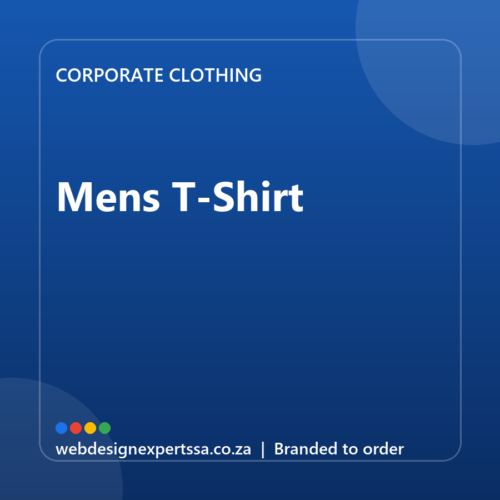 Branded Mens T-Shirt — custom corporate clothing with your logo | Web Design Experts SA Branded Mens T-Shirt — custom corporate clothing with your logo | Web Design Experts SA