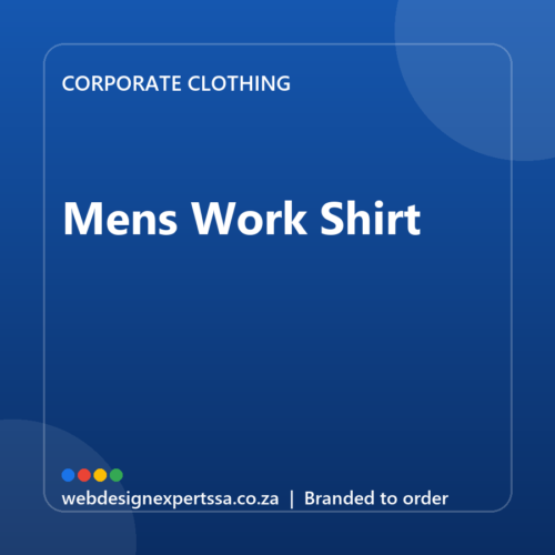Branded Mens Work Shirt — custom corporate clothing with your logo | Web Design Experts SA Branded Mens Work Shirt — custom corporate clothing with your logo | Web Design Experts SA
