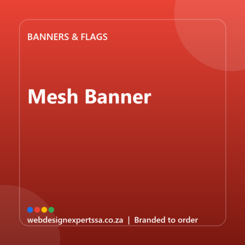 Branded Mesh Banner — custom branded banner with your logo | Web Design Experts SA