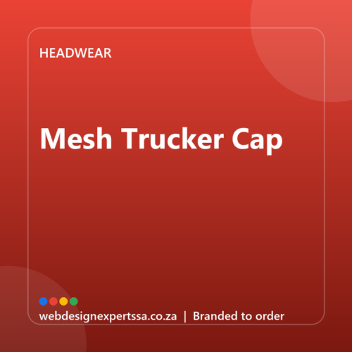 Branded Mesh Trucker Cap — custom branded cap with your logo | Web Design Experts SA Branded Mesh Trucker Cap — custom branded cap with your logo | Web Design Experts SA