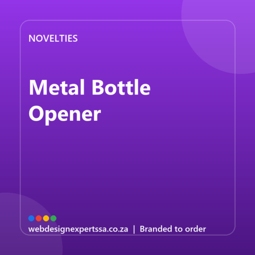 Branded Metal Bottle Opener — custom promotional gift with your logo | Web Design Experts SA Branded Metal Bottle Opener — custom promotional gift with your logo | Web Design Experts SA