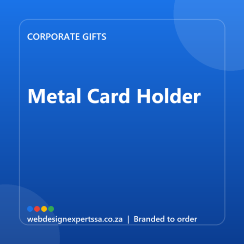 Branded Metal Card Holder — custom corporate gift with your logo | Web Design Experts SA Branded Metal Card Holder — custom corporate gift with your logo | Web Design Experts SA