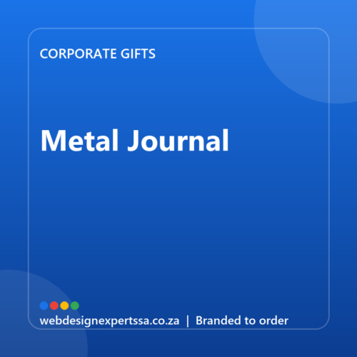 Branded Metal Journal — custom corporate gift with your logo | Web Design Experts SA Branded Metal Journal — custom corporate gift with your logo | Web Design Experts SA