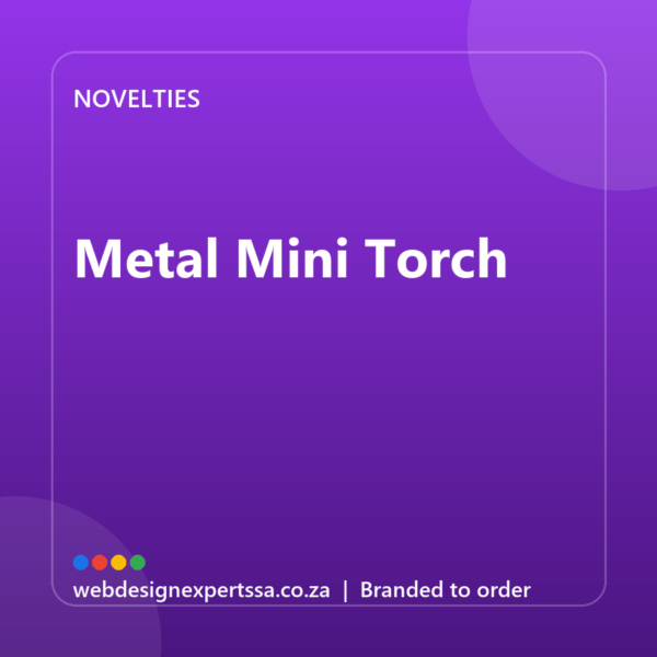 Branded Metal Mini Torch — custom promotional gift with your logo | Web Design Experts SA Branded Metal Mini Torch — custom promotional gift with your logo | Web Design Experts SA