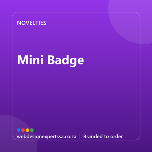 Branded Mini Badge — custom promotional gift with your logo | Web Design Experts SA Branded Mini Badge — custom promotional gift with your logo | Web Design Experts SA