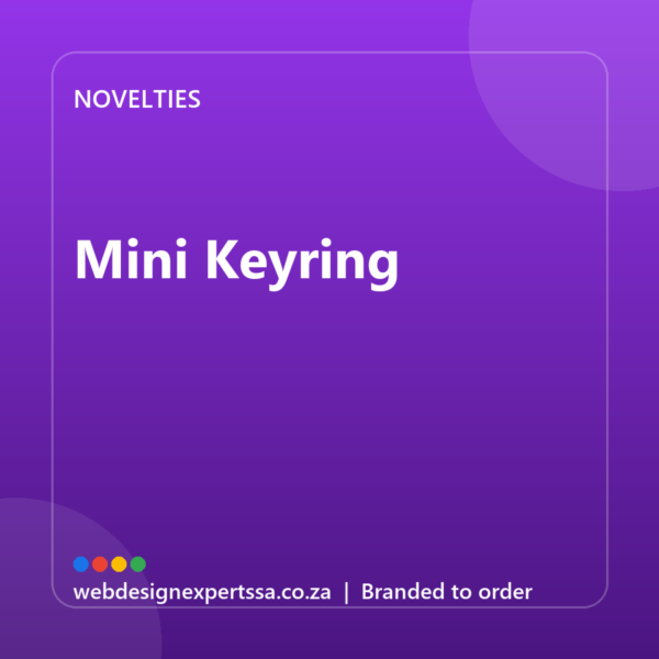 Branded Mini Keyring — custom promotional gift with your logo | Web Design Experts SA