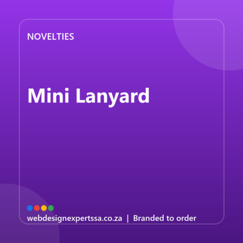 Branded Mini Lanyard — custom promotional gift with your logo | Web Design Experts SA Branded Mini Lanyard — custom promotional gift with your logo | Web Design Experts SA