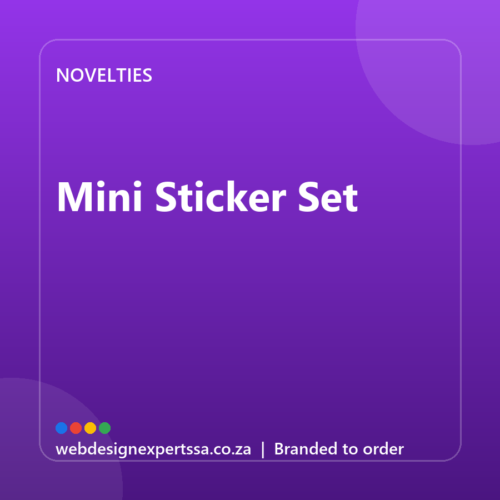Branded Mini Sticker Set — custom promotional gift with your logo | Web Design Experts SA Branded Mini Sticker Set — custom promotional gift with your logo | Web Design Experts SA